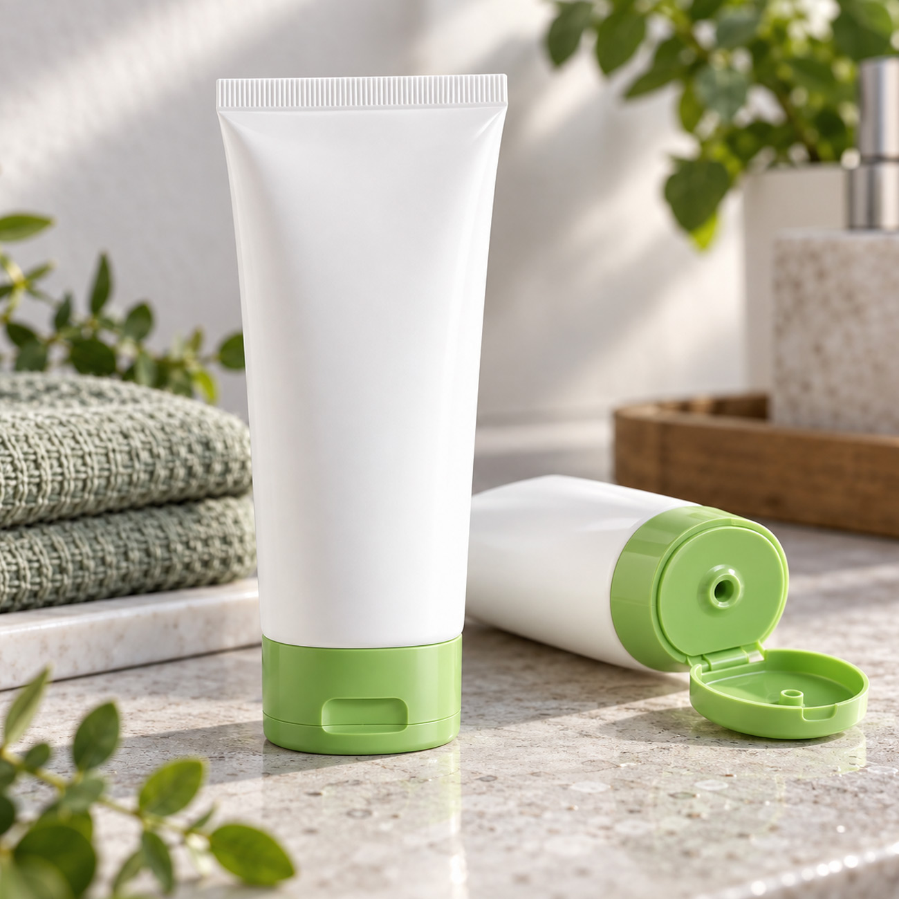 Unibody tube with integrated cap