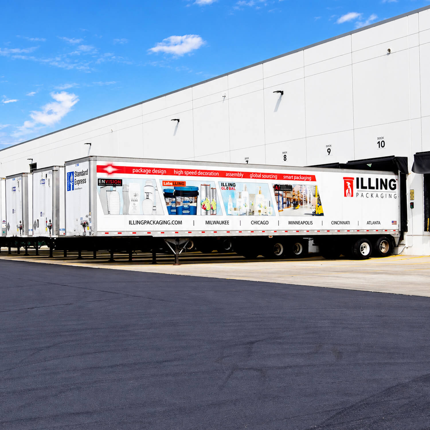 Loading dock doors at our Wisconsin distribution warehouse